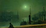 John Atkinson Grimshaw  - Bilder Gemälde - On the Clyde, Glasgow