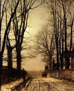 John Atkinson Grimshaw  - Bilder Gemälde - Putney Park Lane