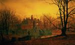 John Atkinson Grimshaw  - Bilder Gemälde - The Haunted House