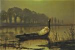 John Atkinson Grimshaw  - Bilder Gemälde - The Lady of Shalott