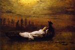 John Atkinson Grimshaw  - Bilder Gemälde - The Lady of Shalott