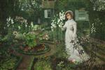 John Atkinson Grimshaw  - Bilder Gemälde - The Rector's Garden, Queen of the Lilies