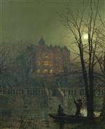 John Atkinson Grimshaw  - Bilder Gemälde - Under the Moonbeams