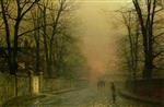 John Atkinson Grimshaw  - Bilder Gemälde - Where the pale moonbeams linger