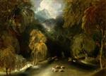 Thomas Lawrence - Bilder Gemälde - A View of Dovedale, Looking toward Thorpe Cloud
