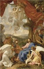 Charles Le Brun - Bilder Gemälde - Christ in the Desert, Served by Angels