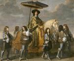 Charles Le Brun - Bilder Gemälde - Der Kanzler Séguier beim Einzug Ludwigs XIV. in Paris