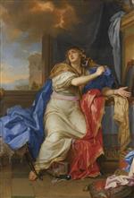 Charles Le Brun - Bilder Gemälde - Die büßende Maria Magdalena entsagt den Vergnügungen der Welt