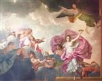 Charles Le Brun - Bilder Gemälde - Mercury abducting Psyche to Mount Olympus