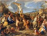 Charles Le Brun  - Bilder Gemälde - The Elevation of the Cross