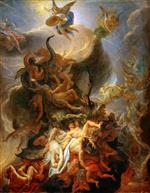 Charles Le Brun  - Bilder Gemälde - The Fall of the Rebel Angels