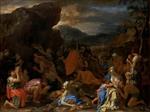 Charles Le Brun  - Bilder Gemälde - The Striking of the Rock