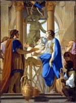 Eustache Le Sueur  - paintings - Camma Offers the Poisoned Wedding Cup to Synorix