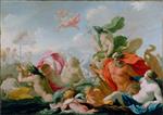 Eustache Le Sueur - Bilder Gemälde - Marine Gods Paying Homage to Love