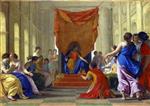 Eustache Le Sueur - Bilder Gemälde - Polyphilus kniet vor der Königin Eleutherlide