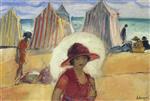 Henri Lebasque - Bilder Gemälde - A girl by the sea