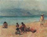 Henri Lebasque - Bilder Gemälde - Bathers at Saint Tropez