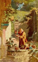 Carl Spitzweg - paintings - Der Herr Pfarrer als Kakteenliebhaber