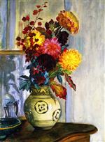 Henri Lebasque  - Bilder Gemälde - Bouquet of Flowers in a Vase