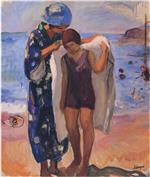 Henri Lebasque  - Bilder Gemälde - By the Beach