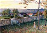 Henri Lebasque  - Bilder Gemälde - Child in the Meadow in Pierrefonds
