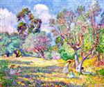 Henri Lebasque  - Bilder Gemälde - Children in a Meadow