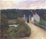 Henri Lebasque  - Bilder Gemälde - Country Road Bridge and Carriage