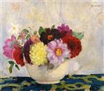 Henri Lebasque  - Bilder Gemälde - Coupe de dahlias