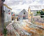 Henri Lebasque  - Bilder Gemälde - Flag Draped Street
