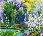 Henri Lebasque  - Bilder Gemälde - Garden in Spring