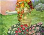 Henri Lebasque  - Bilder Gemälde - Garden with Urn