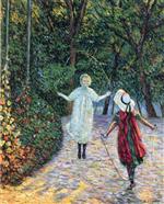 Henri Lebasque  - Bilder Gemälde - Girls Jumping Rope