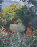 Henri Lebasque  - Bilder Gemälde - In the Flowers