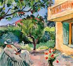 Bild:Le Cannet, Madame Lebasque Reading in the Garden