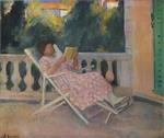 Henri Lebasque  - Bilder Gemälde - Lesson on the Terrace