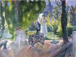 Henri Lebasque  - Bilder Gemälde - Lunch in the Garden