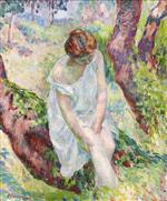 Henri Lebasque  - Bilder Gemälde - Madame Lebasque at Saint-Tropez