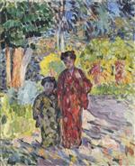 Henri Lebasque  - Bilder Gemälde - Marthe and Nono in Japanese robes