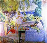 Henri Lebasque  - Bilder Gemälde - Meal on the Terrace