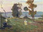 Henri Lebasque  - Bilder Gemälde - Mother and child in the fields