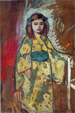 Henri Lebasque  - Bilder Gemälde - Nono in a Japanese robe