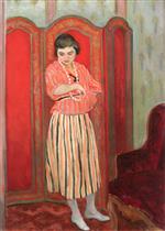 Henri Lebasque  - Bilder Gemälde - Nono in Striped Clothing