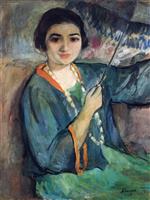 Henri Lebasque  - Bilder Gemälde - Nono with Umbrella