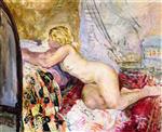 Henri Lebasque  - Bilder Gemälde - Nude Lying across a Bed