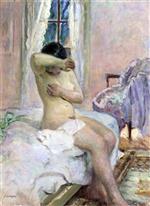 Henri Lebasque  - Bilder Gemälde - Nude on a Bed