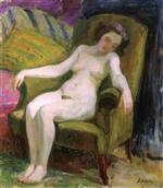 Henri Lebasque  - Bilder Gemälde - Nude on an Armchair