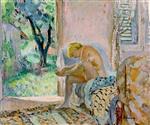 Henri Lebasque  - Bilder Gemälde - Nude Seated on a Sofa near the Window