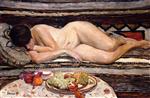 Henri Lebasque  - Bilder Gemälde - Nude with Fruit Platter