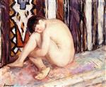 Henri Lebasque  - Bilder Gemälde - Nude with Kilim
