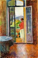 Henri Lebasque  - Bilder Gemälde - On the Balcony, at Cannet